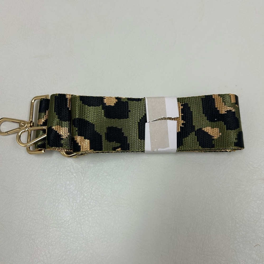 Camo Crossbody Strap with Gold Hardware
